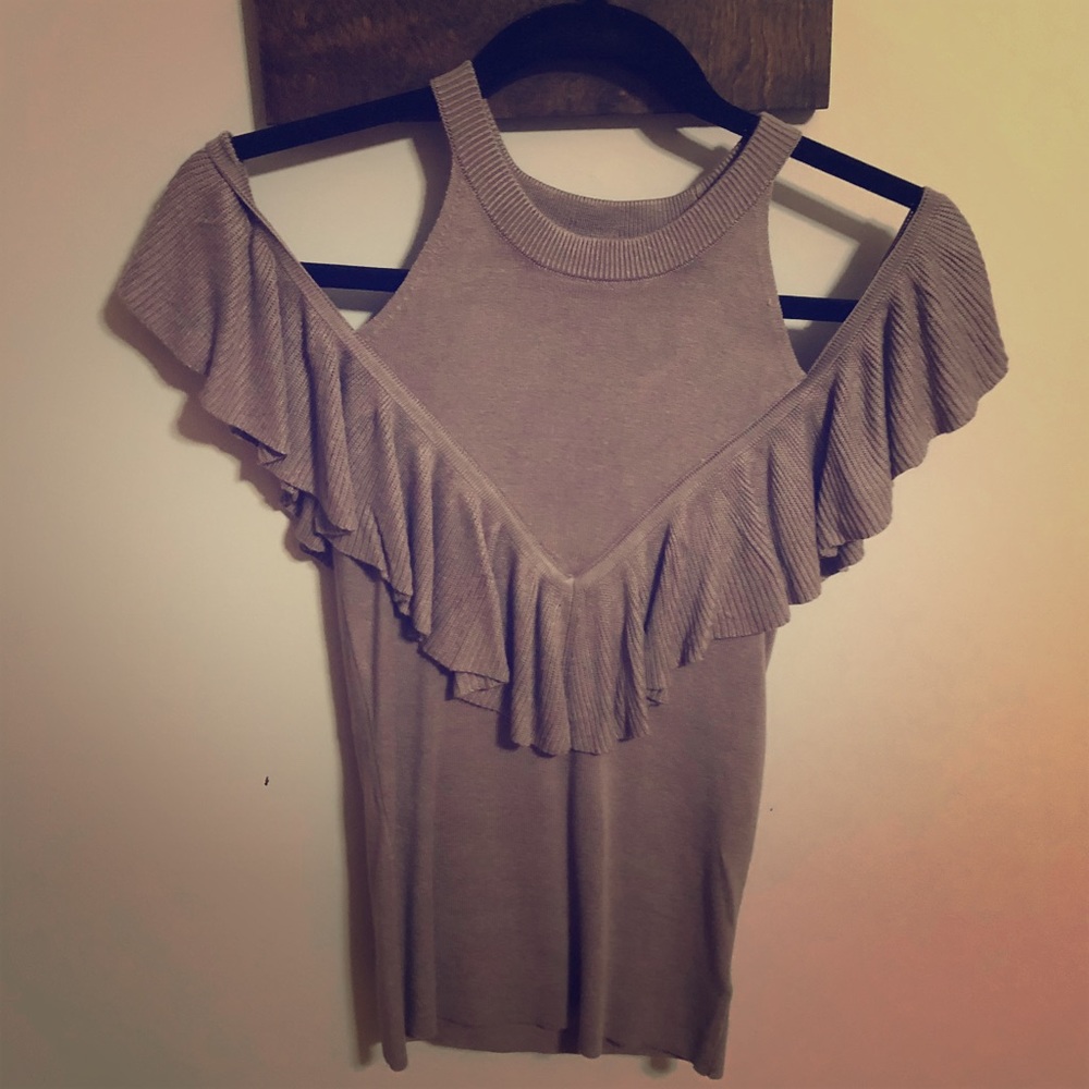 Express off the shoulder ruffled top
